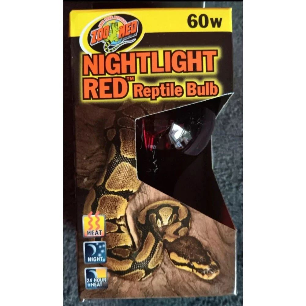 Heat Bulb New Zoo Med Nightlight Red Reptile 60 WattHeat Lizard